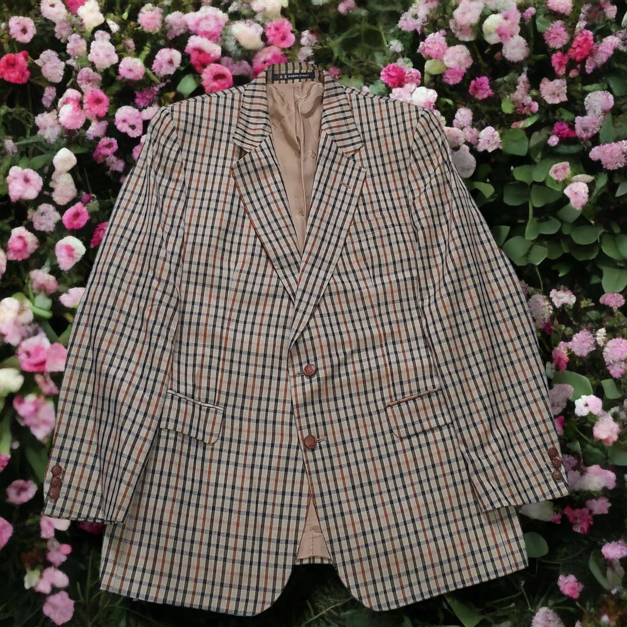 Vintage 'DAKS - Jeremy Street' Plaid Oversized Blazer 44" Chest