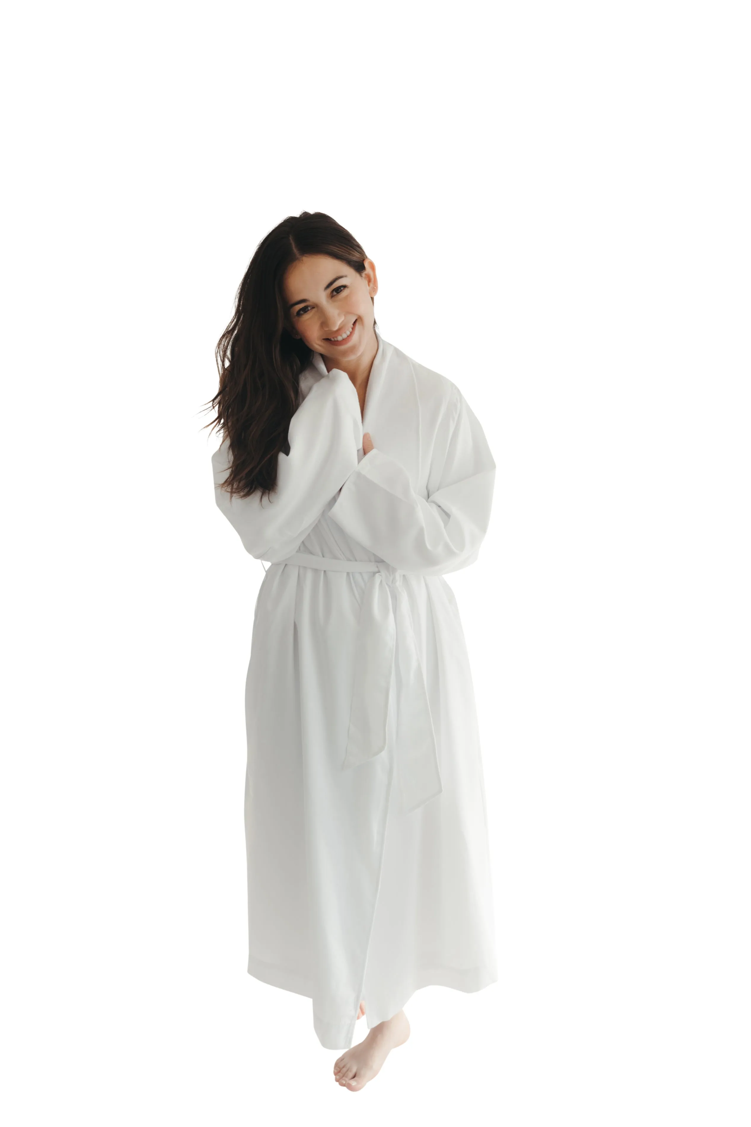 White Twill Double Layer Robe