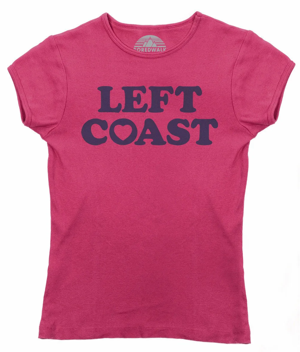 Women's Left Coast T-Shirt - California Oregon Washingon West Coast