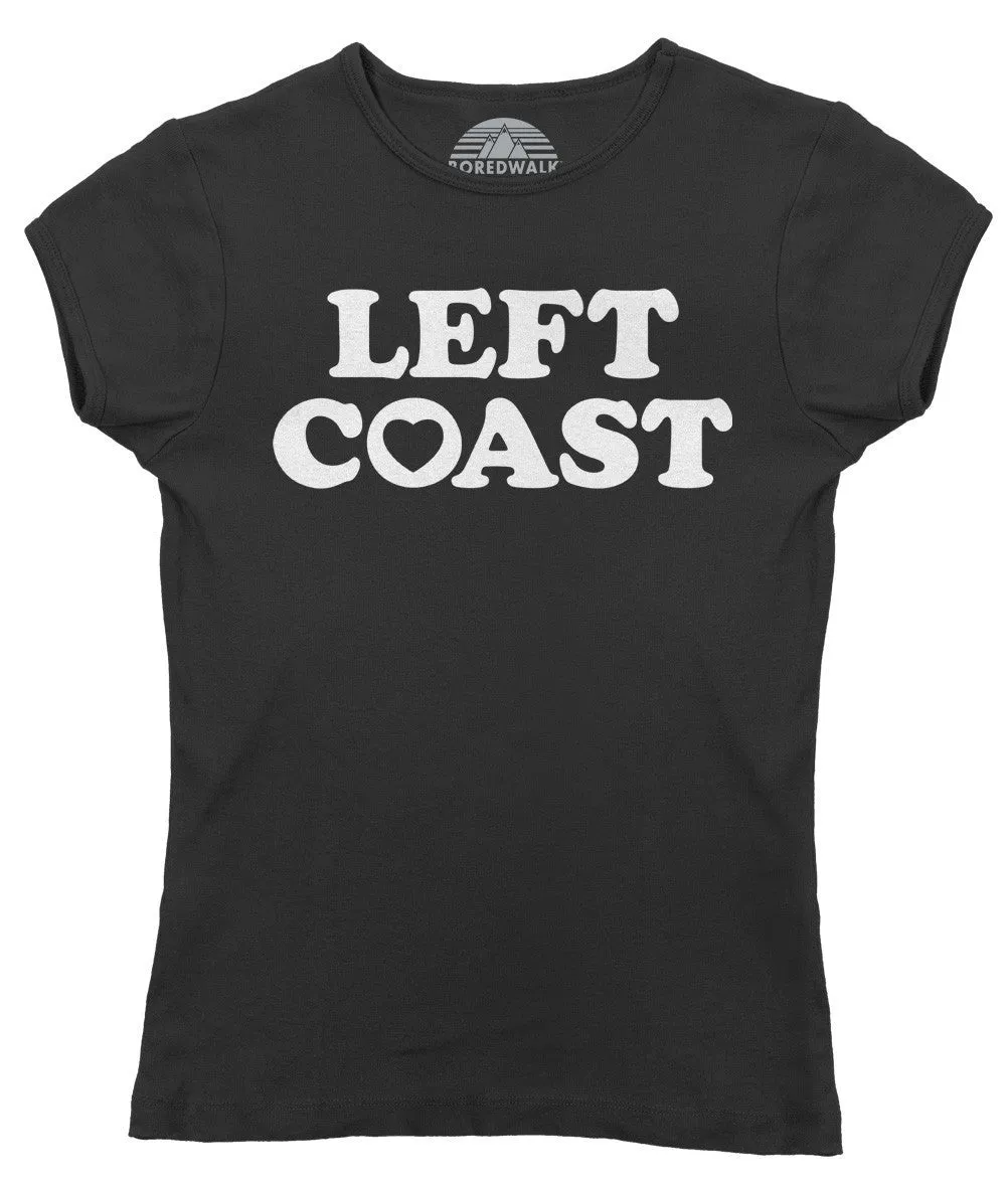 Women's Left Coast T-Shirt - California Oregon Washingon West Coast