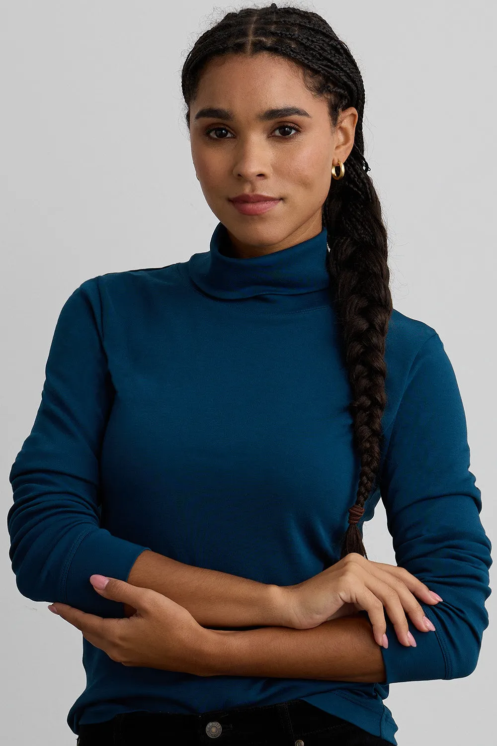 Women's Luxe 100% Organic Cotton Turtleneck