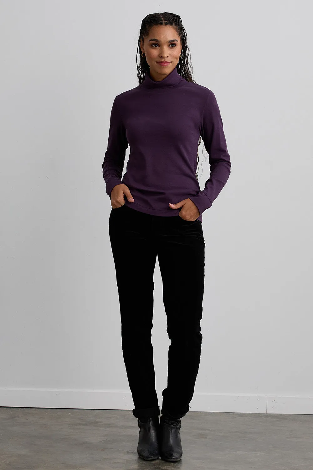 Women's Luxe 100% Organic Cotton Turtleneck