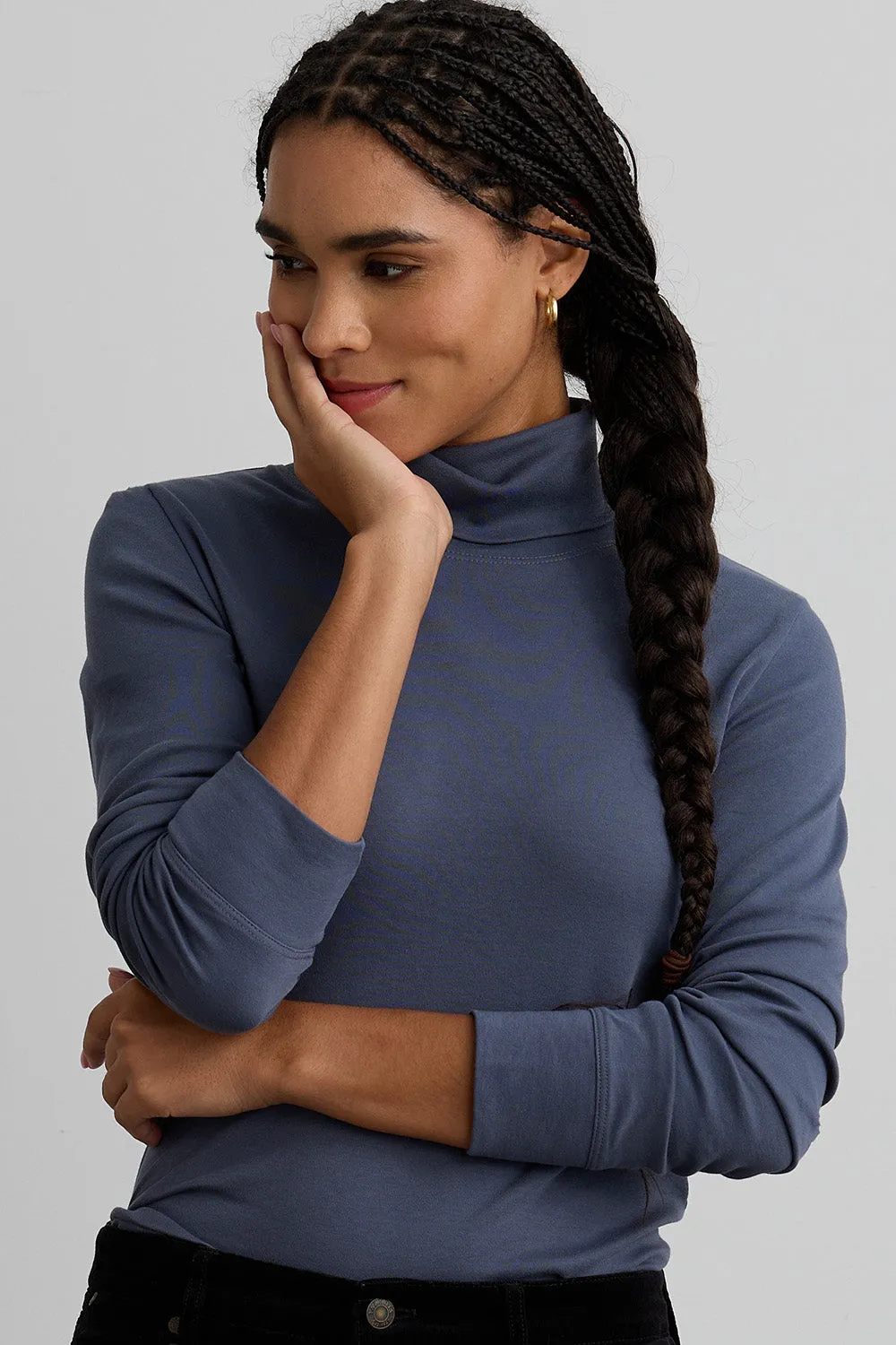 Women's Luxe 100% Organic Cotton Turtleneck