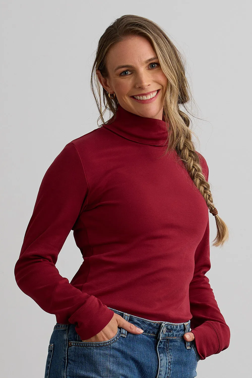 Women's Luxe 100% Organic Cotton Turtleneck