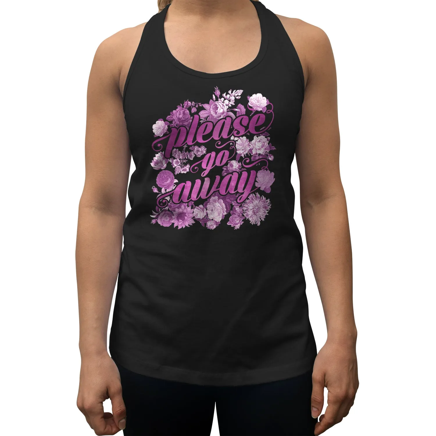 Women's Please Go Away - Introvert Shirt Racerback Tank Top