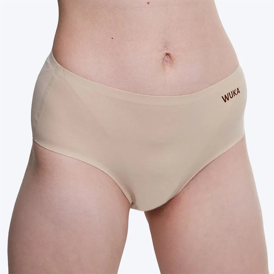 WUKA Stretch Seamless Midi Brief Heavy - Black & Light Nude