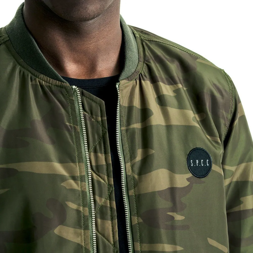 Xavier Longline Bomber Jacket - Camo