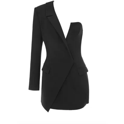 Zurich Blazer Black Mini Dress